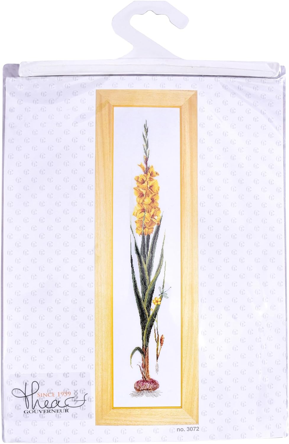 Thea Gouverneur - Kreuzstich-Set - Gladioli-Gelb - Aida - 18 Count - Für Erwachsene - 3072A 3072A Ai