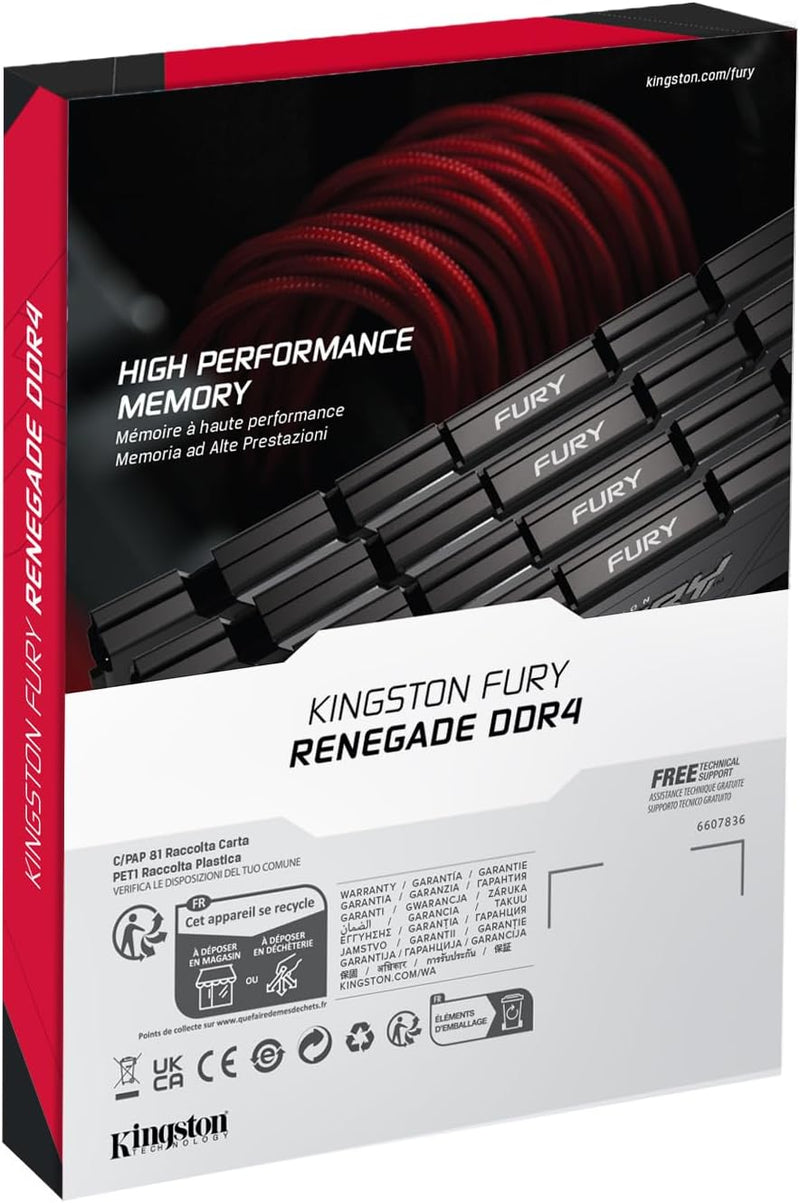 Kingston FURY Renegade 16GB 5333 DDR4 CL20 DIMM (Kit mit 2) Desktop Gaming Speicher - KF453C20RB2K2/