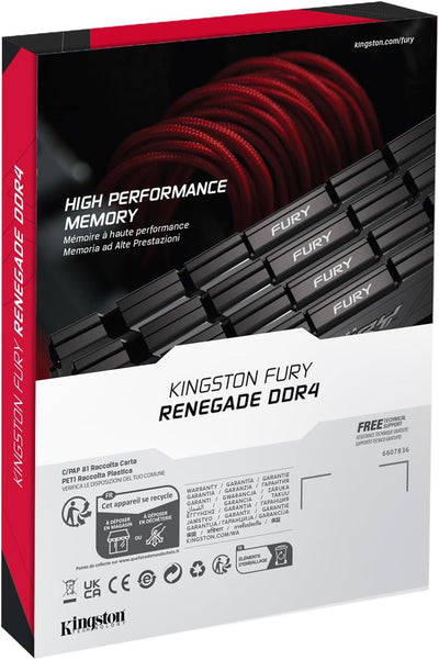 Kingston FURY Renegade 16GB 4000 DDR4 CL19 DIMM (Kit mit 2) Desktop Gaming Speicher - KF440C19RB2K2/