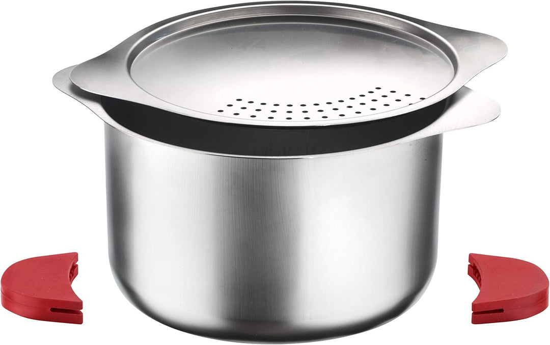 Pintinox Pastatopf und Spaghettitopf, nickelfreiem Edelstahl mit Silikongriffen, induktionsgeeignet