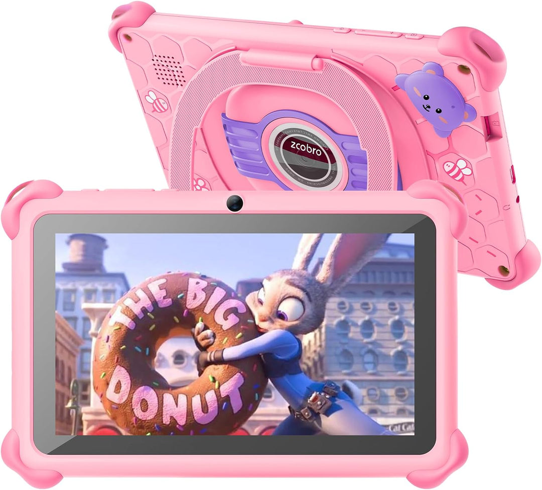 zcobro , Tablet für Kinder mit Hülle, Android Kindertablet 2GB RAM+32GB ROM+256GB Erweiterbar, Wi-Fi