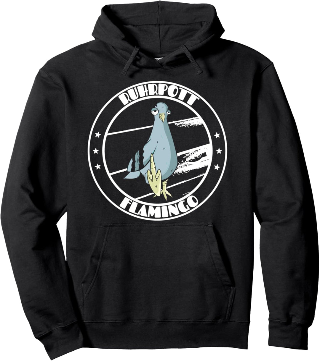 Lustiges Ruhrpott Flamingo Motiv für Bergbau Kumpel Bergmann Pullover Hoodie