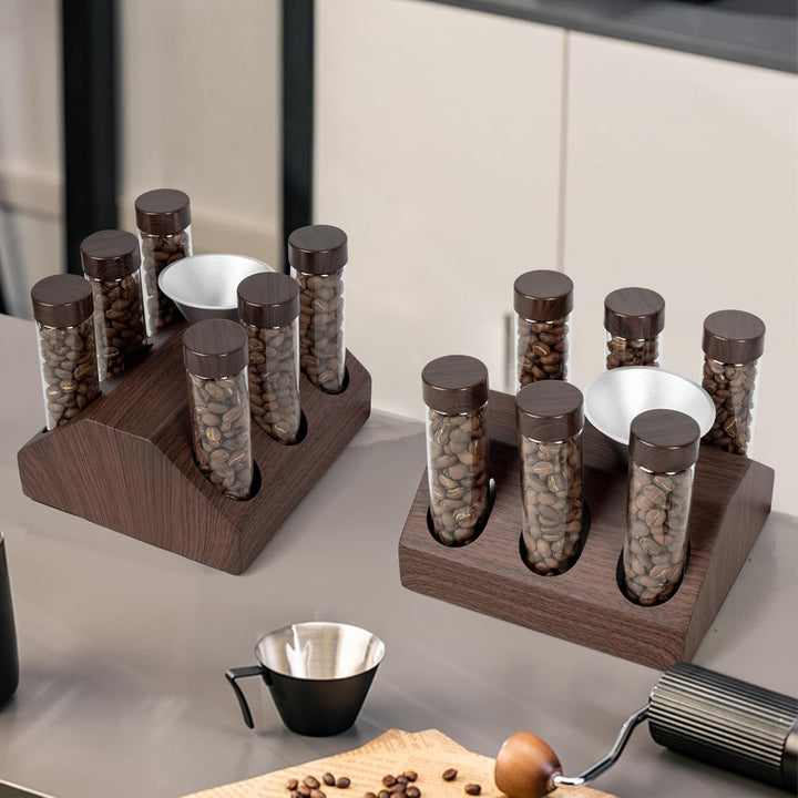 6 Tuben Kaffeebohnen Behälter, Kaffeebohnenbehälter mit Edelstahlboden, Kaffeebohnen Aufbewahrung au