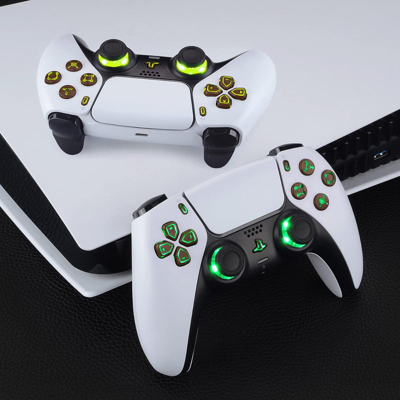 eXtremeRate 9 Modi 7 Farben DTF V3 LED Kit für ps5 Controller Ersatz Leuchttaste D-Pad Thumbsticks S