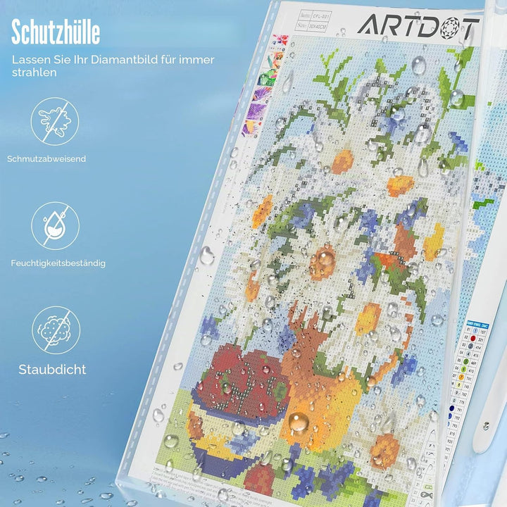 ARTDOT Diamant Painting Bilder Album mit Griff, Diamond Painting Mappe, Sichtbuch in A2 für Aufbewah