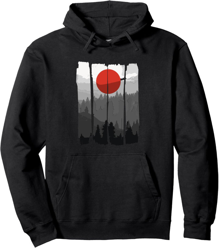 Japanischer Sonnenaufgang Pullover Hoodie