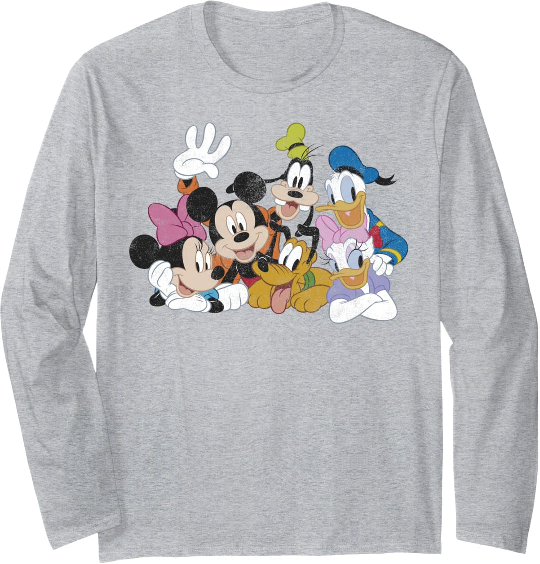 Disney Mickey And Friends Classic Group Portrait Langarmshirt