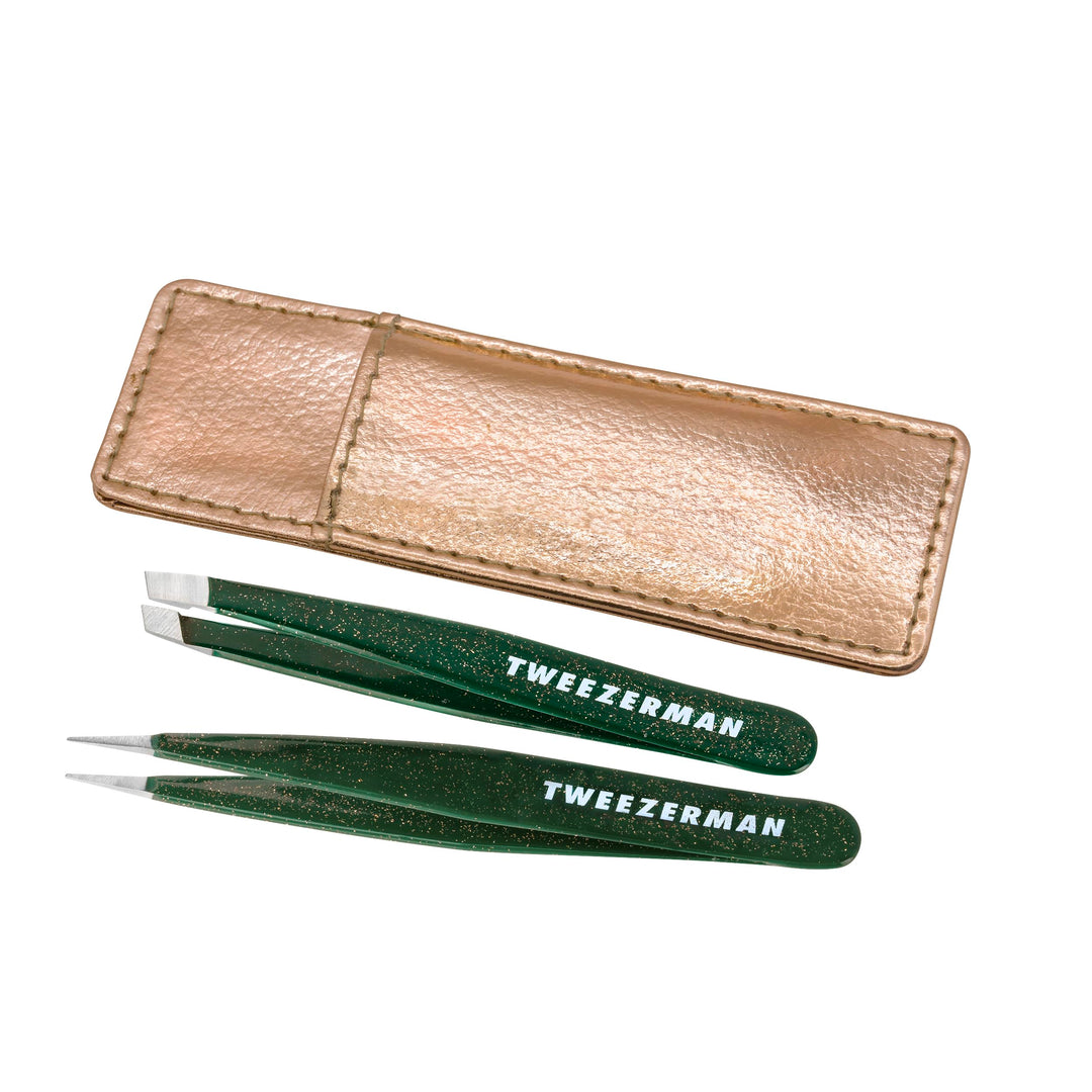 TWEEZERMAN Mini-Pinzetten-Set (Augenbrauen-Pinzette für Frauen und Männer), Enchanted Garden Verzaub