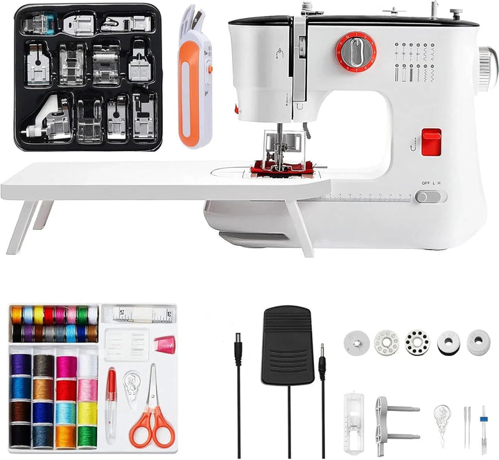 Dekaim FLSM-519 Nähmaschine, Elektrische Nähmaschine für Anfänger und Kinder, 12 Stichprogrammen, Fr