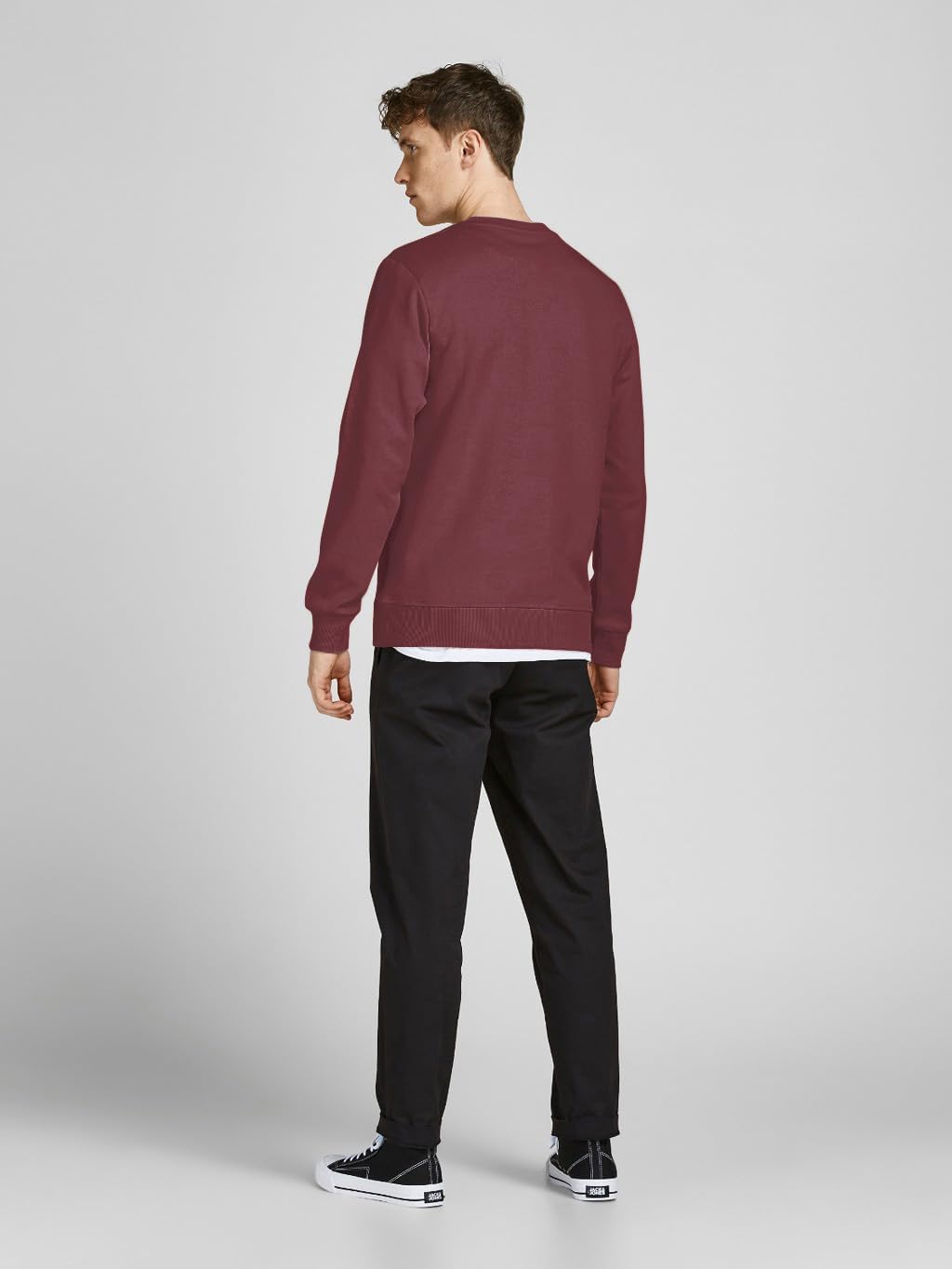 JACK & JONES Herren Jjebasic Sweat Crew Neck Noos Sweatshirt S Rot (Port Royale/Reg), S Rot (Port Ro