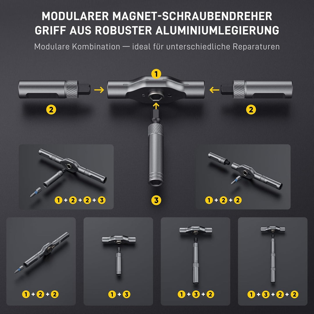 42 in 1 Magnetischer Schraubendreher, Schraubendreher Set, Multi Bit-Schraubendreher Set mit Aufbewa