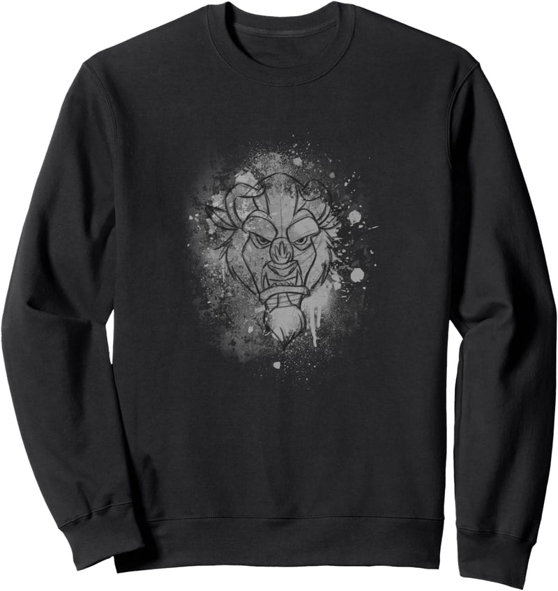 Disney Beauty And The Beast Ink Splatter Beast Sweatshirt