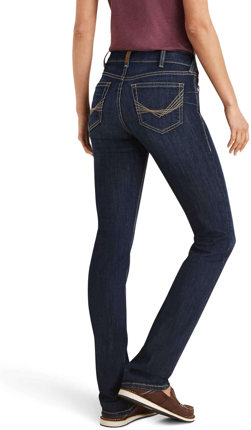 ARIAT Women's R.E.A.L. Perfect Rise Greta Straight Jean, Midnight, 27 Long