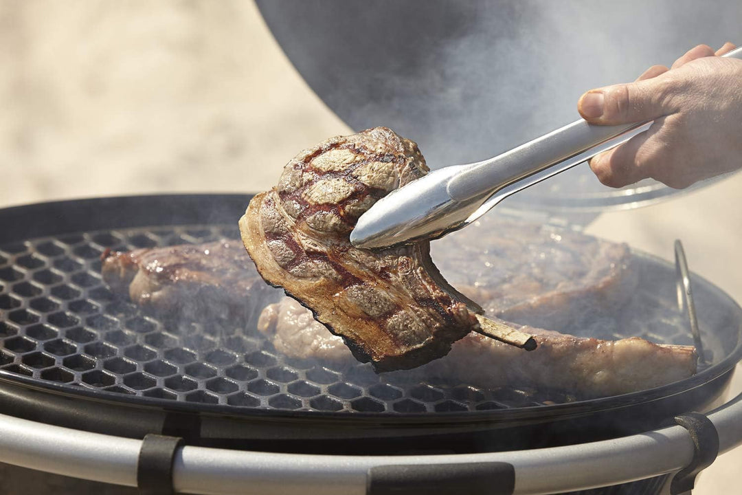Rösle Gourmetzange, Hochwertige Küchenzange mit patentiertem Verschlusssystem zum Grillen, Kochen un