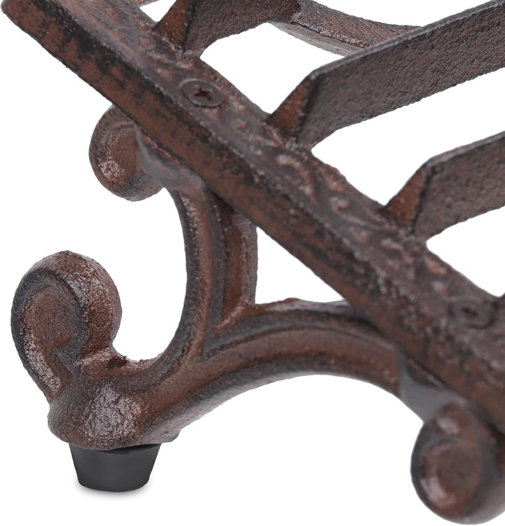 Relaxdays Schuhabstreifer, aus Gusseisen, grosse Bürste, Stiefelknecht, antikes Design, Aussenbereic