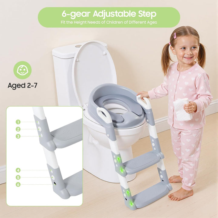 Toilettensitz Kinder Kinder WC,Toilettenaufsatz Kinder, Toilettensitz Toilettentrainer mit Treppe,Ve