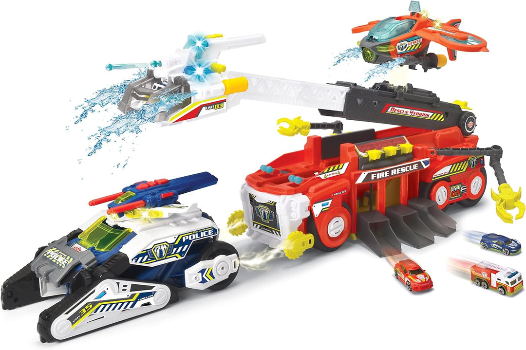 Dickie Toys Rescue Hybrids Feuerwehrauto gross (55 cm) - Rescue Hybrids Feuerwehrauto für Kinder mit