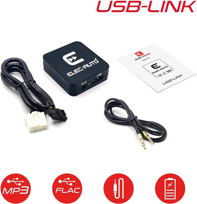 USB Interface MP3 FLAC - Auxiliary für Auto Mazda | Ladegerät | Klinkenbuchse | Unsichtbares Unterpu