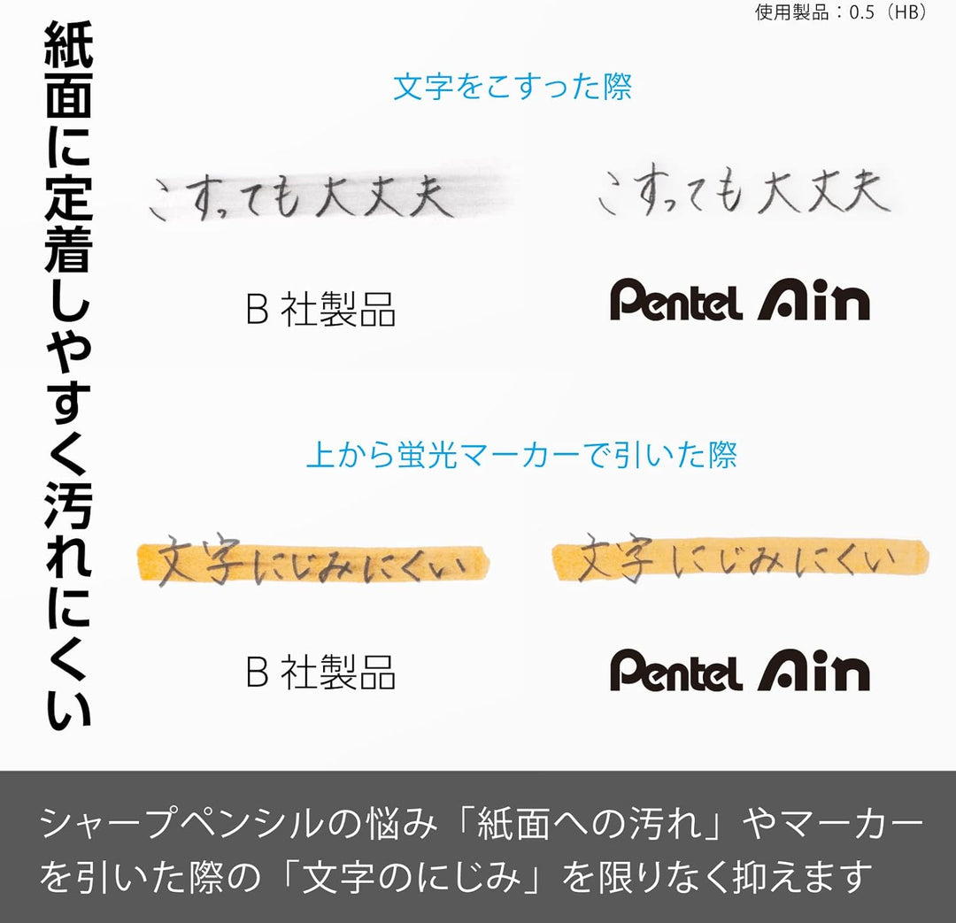 Pentel Ain Druckminen C2813-B 0,05 Zoll (1,3 mm), B, 10 Stück 1 stück (10er Pack) B, 1 stück (10er P