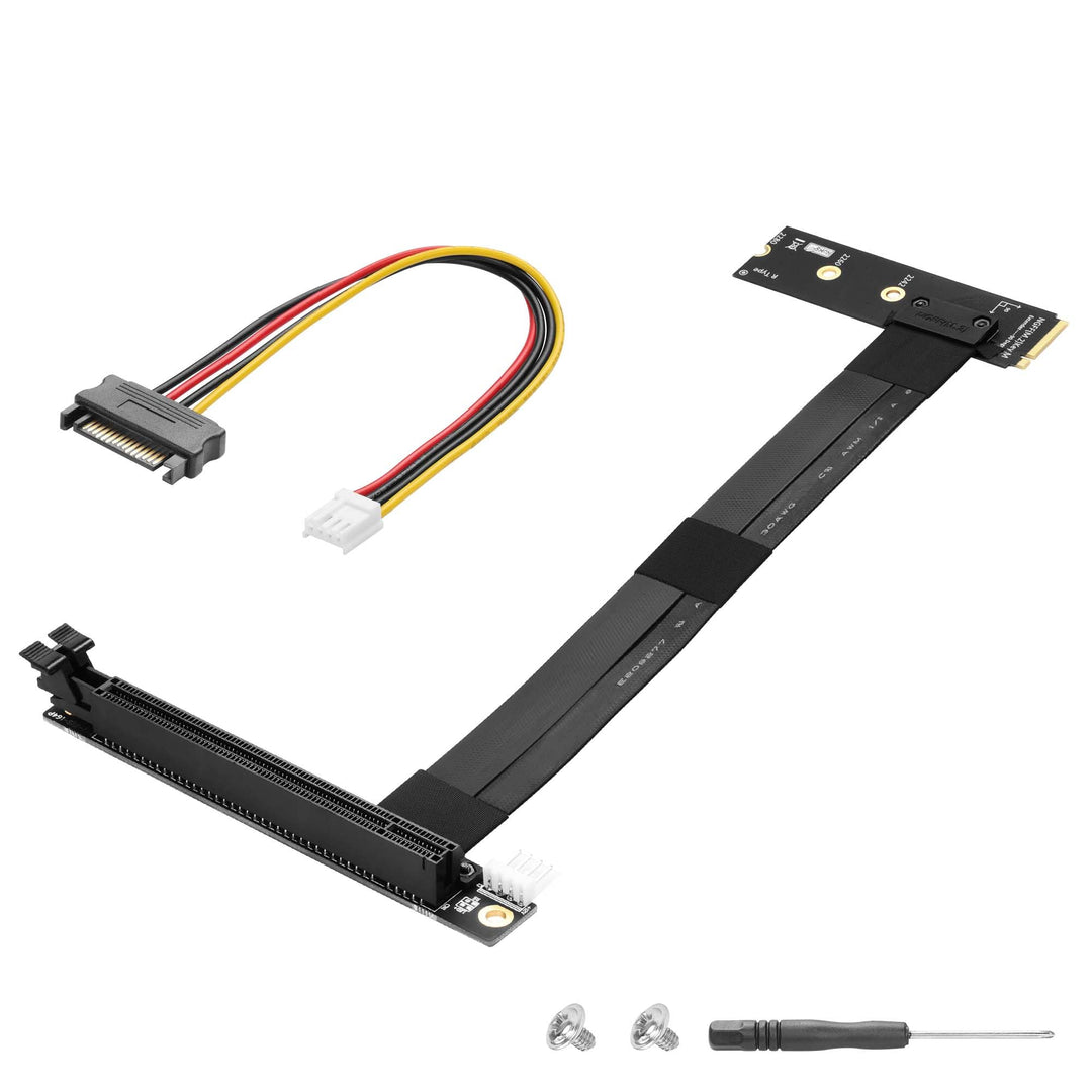 CERRXIAN M.2 NGFF auf PCI-e 16x Grafik-Riser-Karte, 90 Grad links, M.2 NGFF-Schlüssel auf PCI-Expres