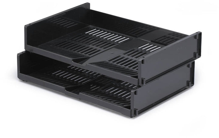 Durable Briefablageschale optimo A4 blauer Engel, 6 Stück, anthrazit, 1700801058 DIN A4 Querformat,