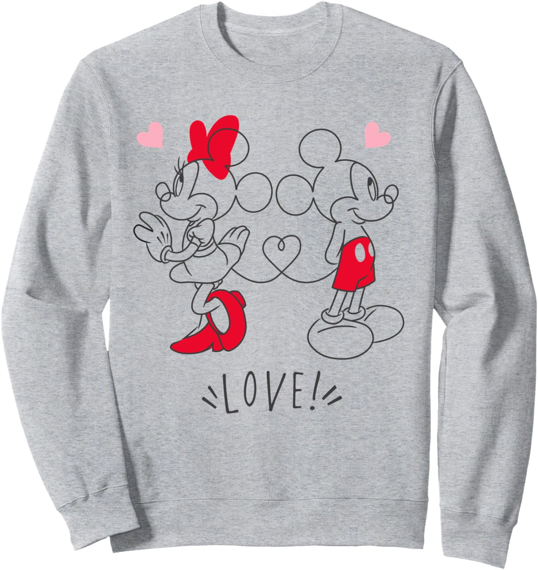 Disney Mickey and Minnie Love Hearts Sweatshirt