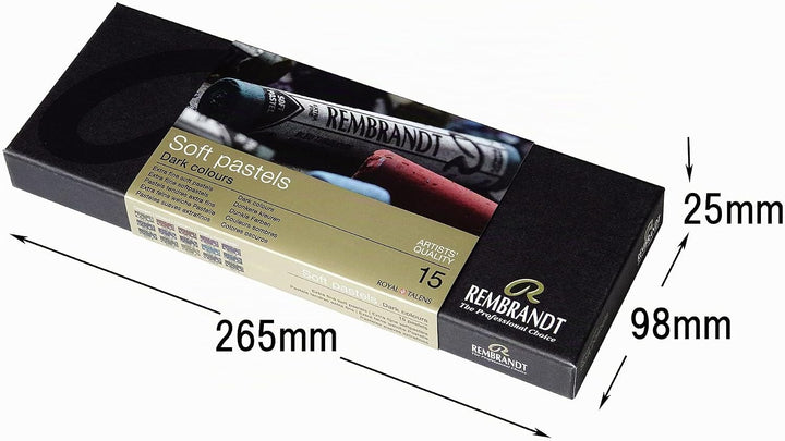 Rembrandt Weiche Pastellkreide, 15 Stück, dunkle Töne, Set