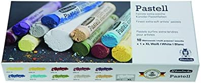 Schmincke – Pastell, Karton-Set mit 10 Farben + 1 x Weiss in XL, 77 751 097, Holzkasten mit 11 Paste