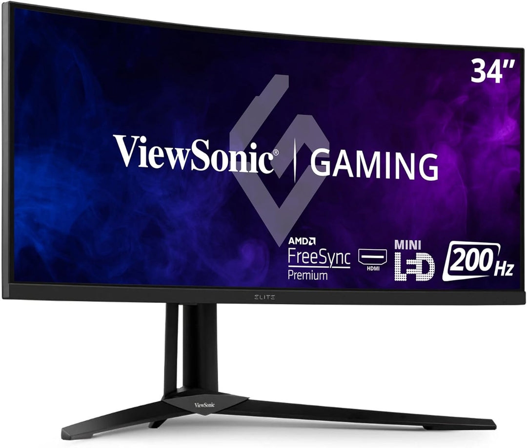Viewsonic XG341C-2K 86,4 cm (34 Zoll) Curved Gaming Monitor (UWQHD, Quantum Dot, 1ms, 200 Hz, FreeSy
