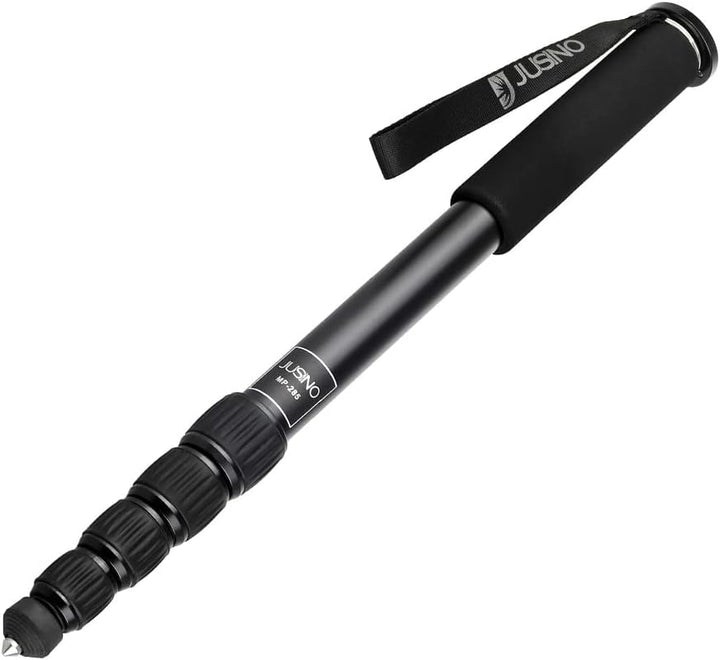 JUSINO MP-285 Leichtes Aluminium Monopod mit 5 Segmenten Aluminium-Monopod (150-164cm max. Höhe) MP-