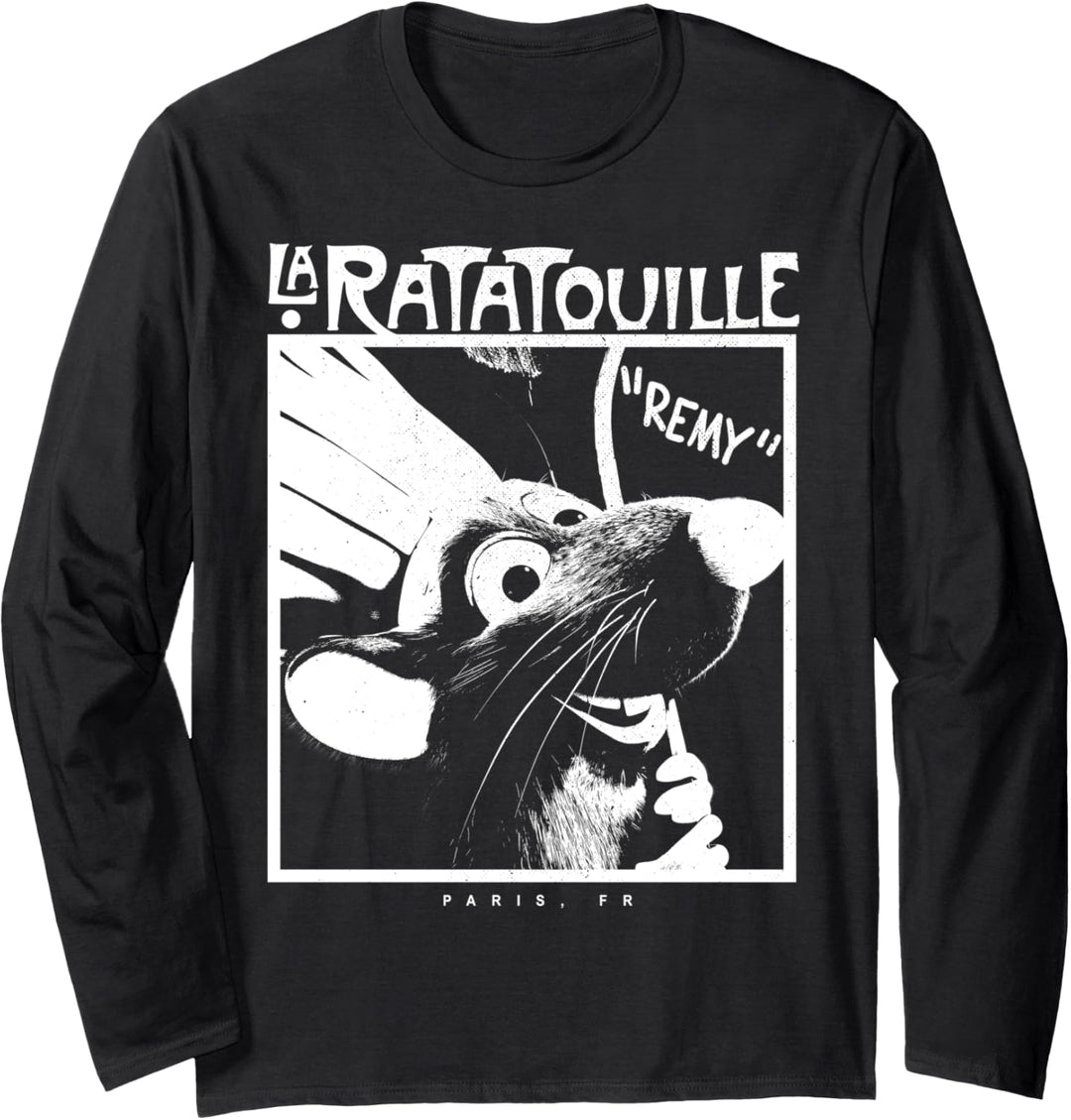 Disney Pixar Ratatouille Remy Chef Hat Portrait Langarmshirt