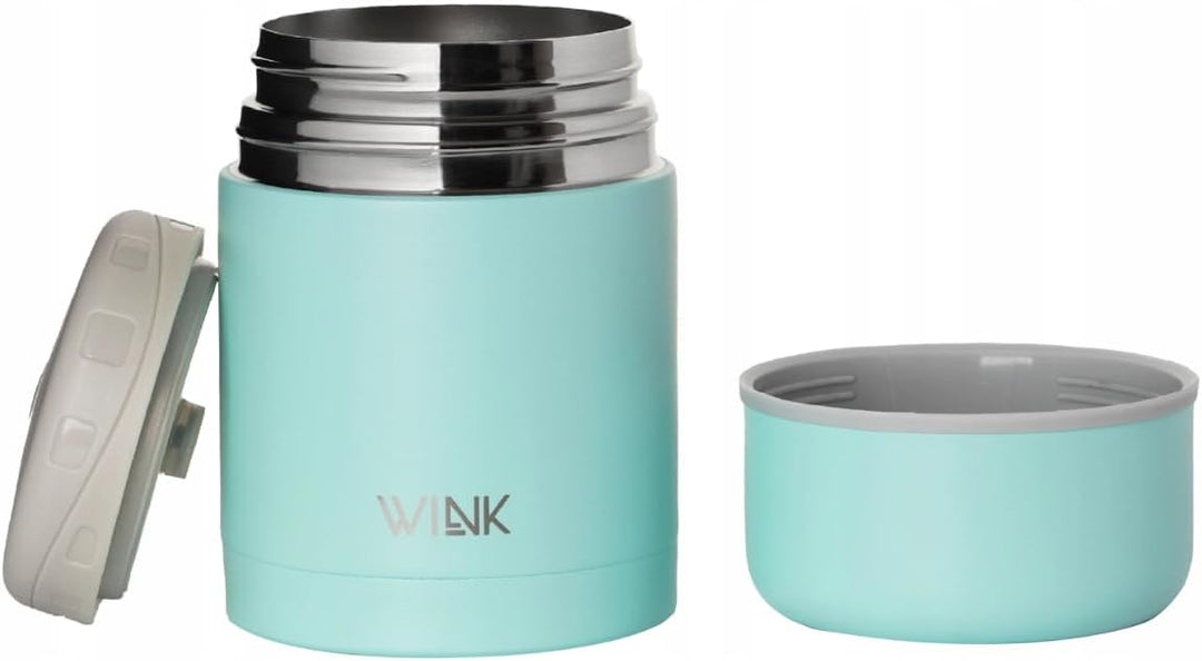 WINK Thermobehälter für Essen 600 ml – Edelstahl Warmhaltebehälter für Speisen, Thermo Lunchbox Kind