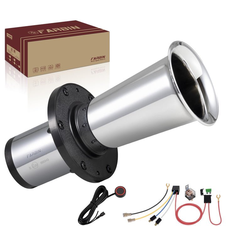 FARBIN Oldtimer Hupe 12V Ahooga Retro Hupe Kit Klassische Vintage Signalhorn Alte für Auto LKW Motor