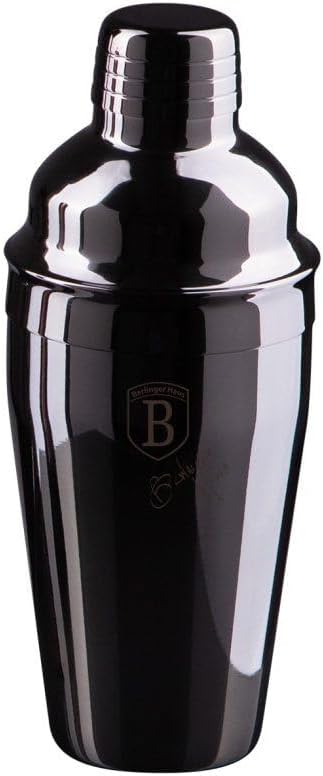 Berlinger Haus Barkeeper-Set | 6-TLG. Black Rose Collection mit Edelstahl-Zubehör | Shaker 0,55 L, l