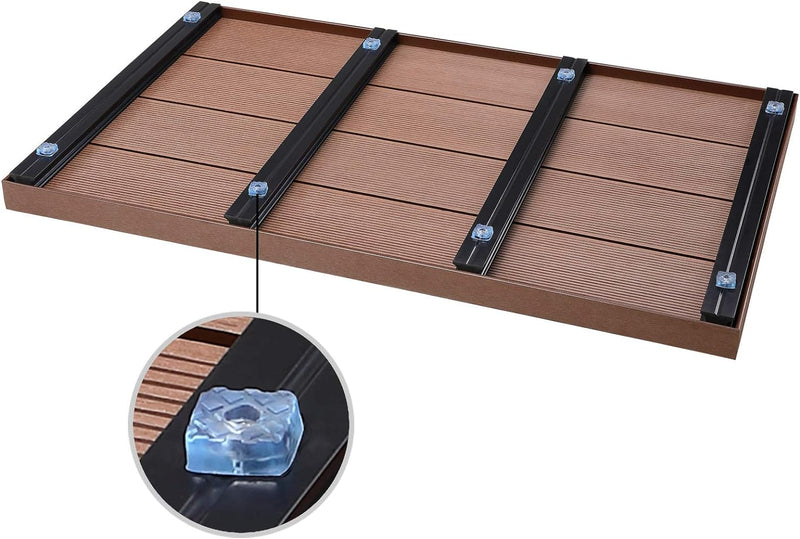 Casaria WPC Bodenelement Solardusche 101x63x5,5cm Anti Rutsch Pads Terracotta Bodenplatte Gartendusc