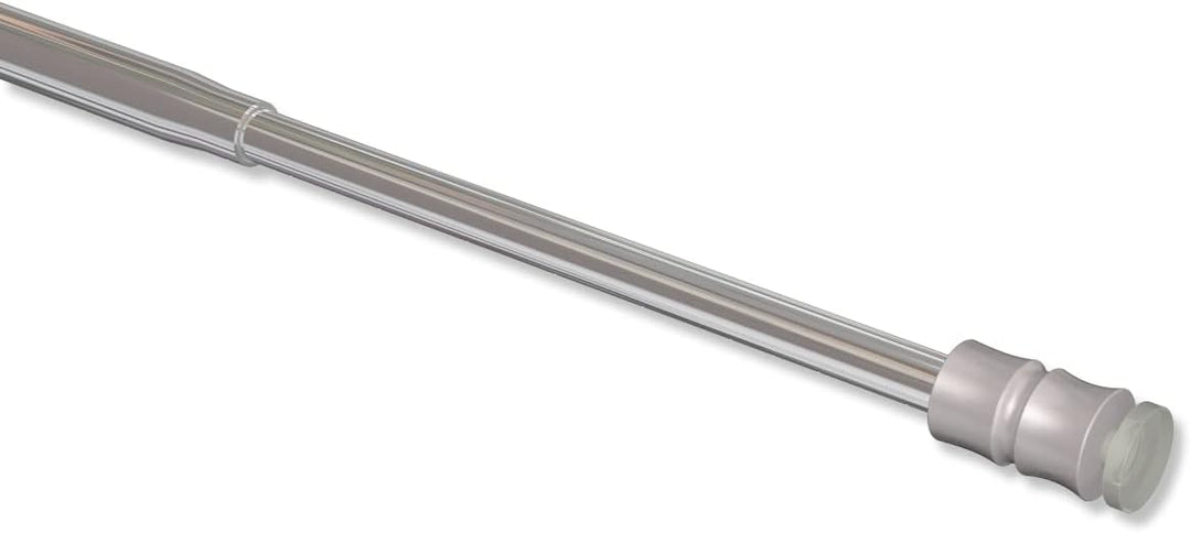 Interdeco Klemmstangen (2 Stück), Klemmfix Scheibenstangen mit Gummistopfen Chrom in 8/6 mm Ø, Flexo