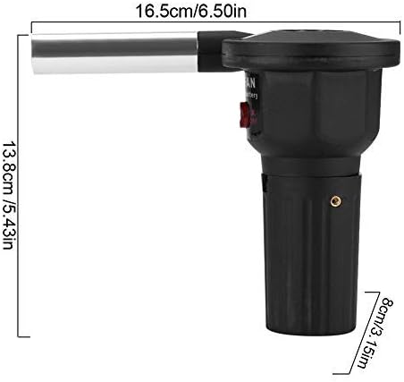 Zunate BBQ Fan, Grill Fön Barbecue Blower Grillgebläse Batterie, für Outdoor Camping Picknick Charco