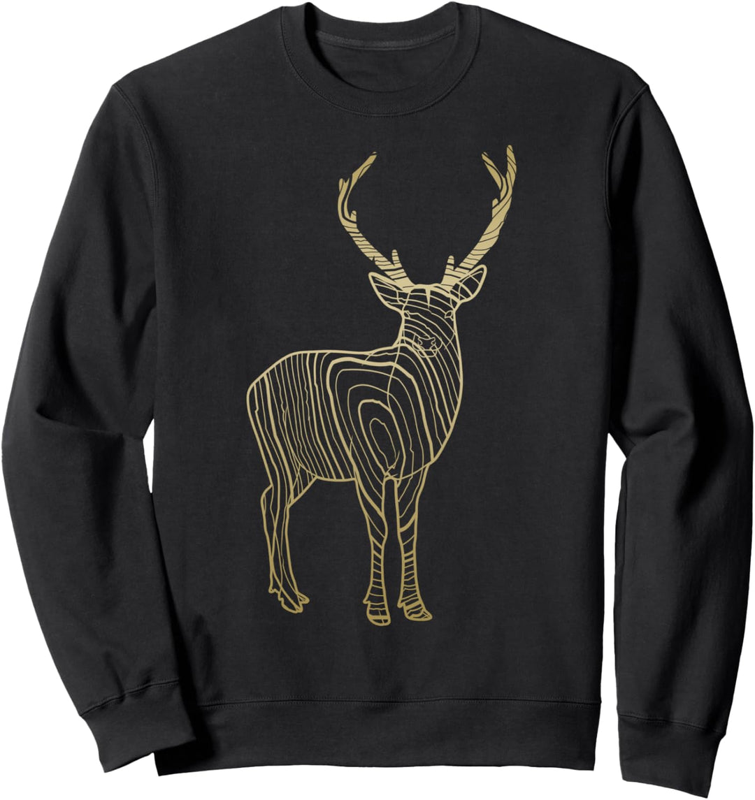 Stag Tree Grain Outline Fill Sweatshirt