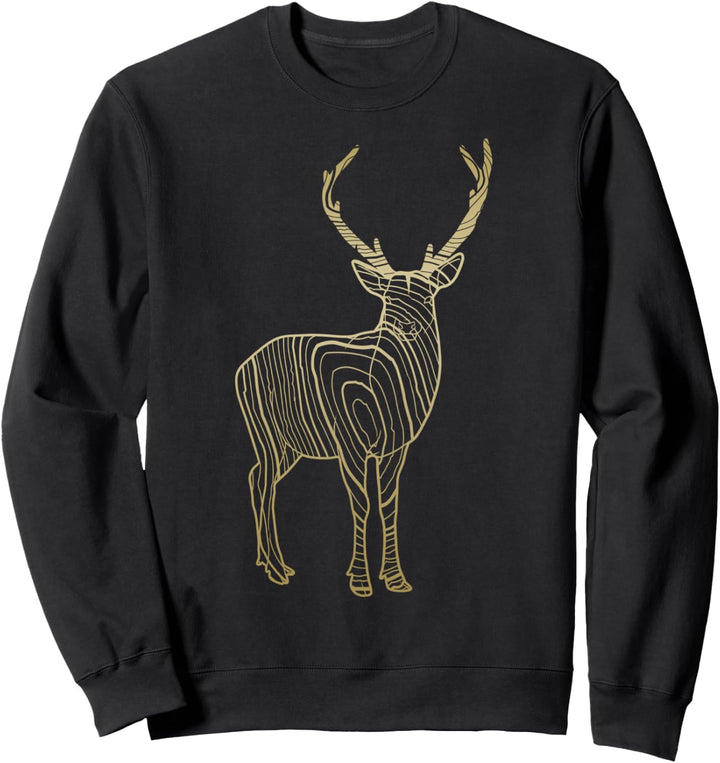 Stag Tree Grain Outline Fill Sweatshirt