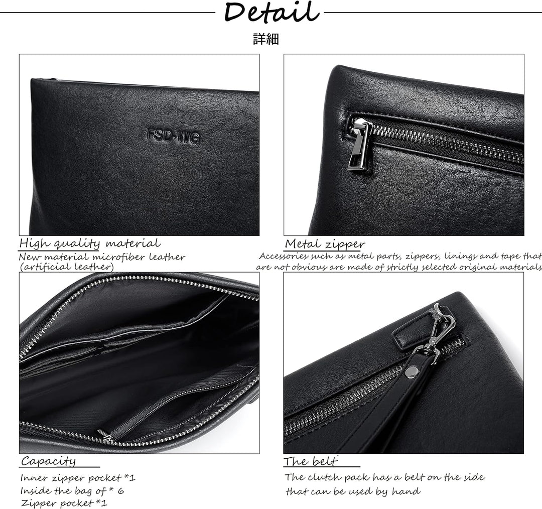 FSD.WG Herren-Clutch-Tasche, 30,5 cm, grosse Handtasche, A9186, L L A9186, L A9186