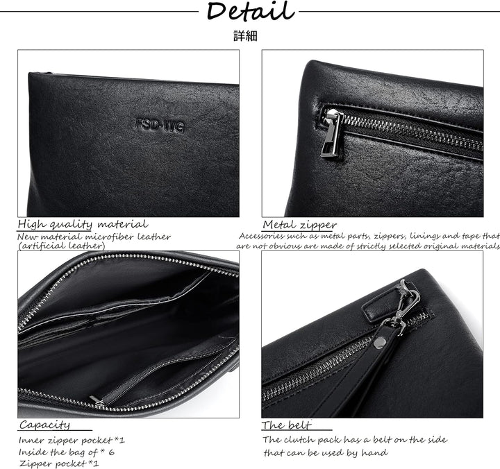 FSD.WG Herren-Clutch-Tasche, 30,5 cm, grosse Handtasche, A9186, L L A9186, L A9186