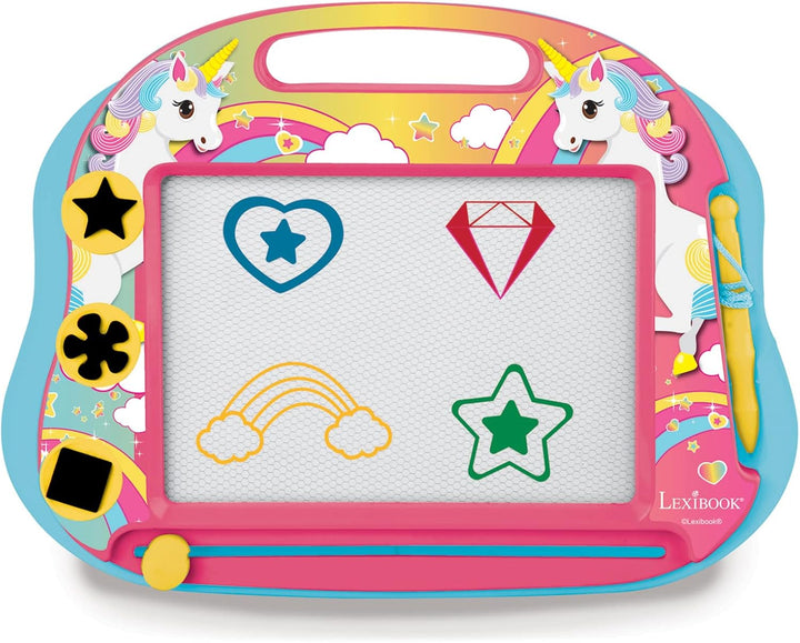 Lexibook 1 Magische magnetische EinhornZeichentafel, Magnettafel für Kinder, künstlerisches kreative
