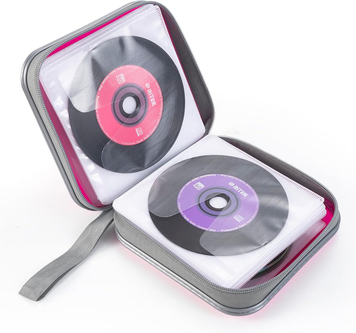 alavisxf xx CD Tasche, 48 DVD Tasche Hartplastik CD Taschen Aufbewahrung Schutzhülle DVD Lagerung CD