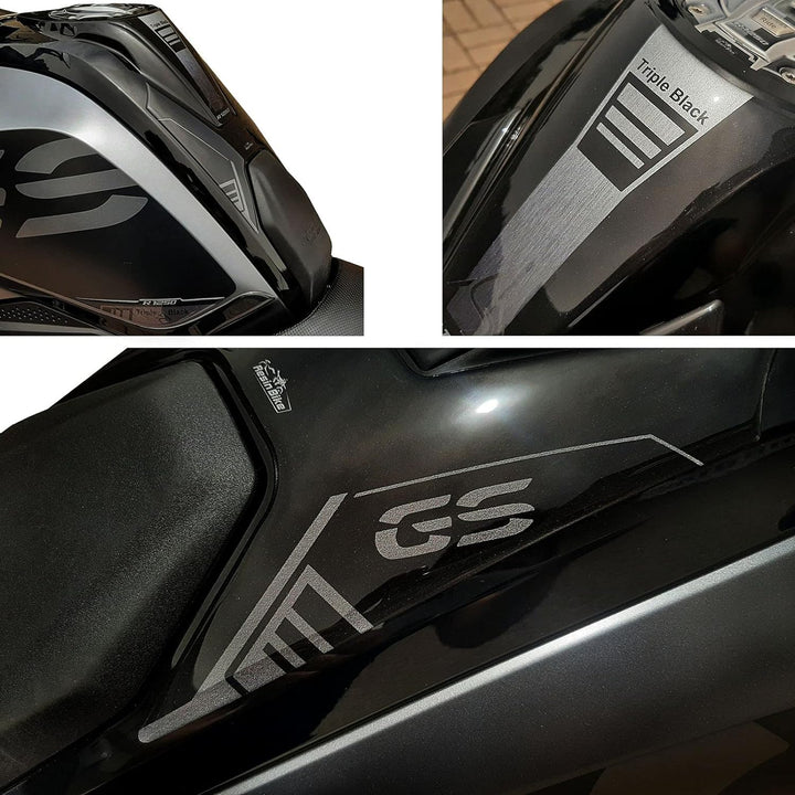 Resin Bike Motorrad-Aufkleber kompatibel mit BMW R 1250 GS Triple Black 2021 2022 Tankschutz vor Stö