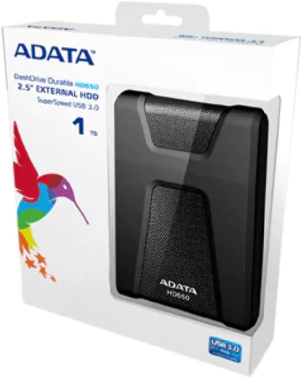 ADATA DashDrive Durable HD650 external hard drive 1000 GB Black 1 TB schwarz, 1 TB schwarz