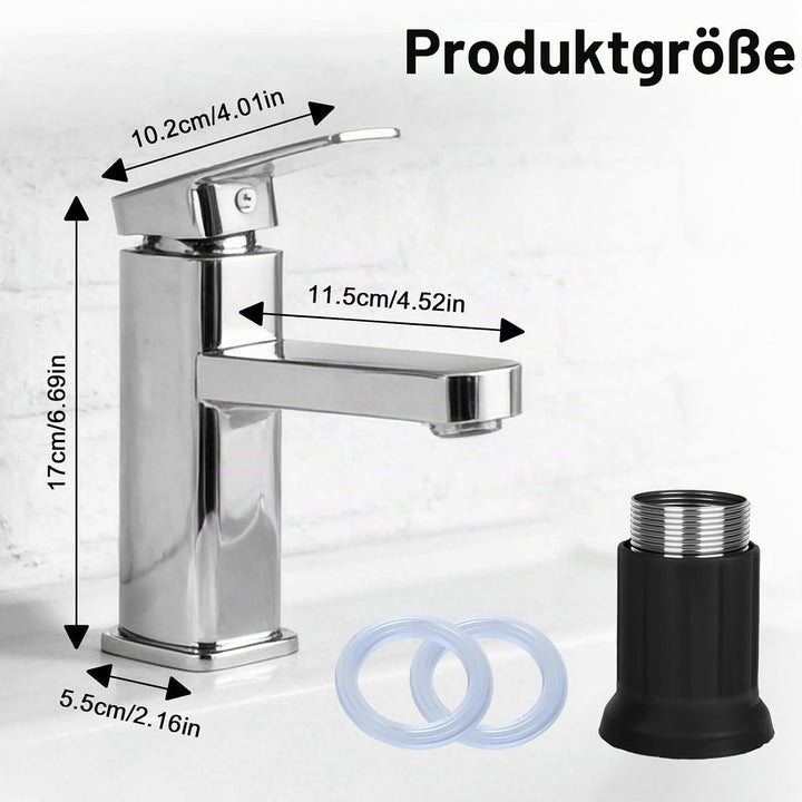 Wasserhahn Bad Waschtischarmatur Armatur Silber Waschtischmischer Warm und Kaltwasserhahn Einhebelmi