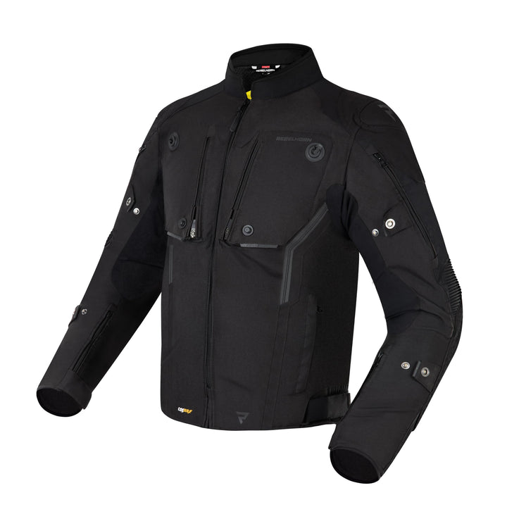REBELHORN Borg Motorradjacke Herren | Cordura | Humax Membran | Ellbogen und Schulterprotektoren Stu