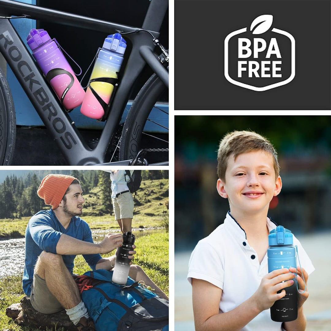 Zounich Trinkflasche Kinder Auslaufsichere 1L/700ml/500ml-BPA frei trinkflaschen Sport tritan Kunsts