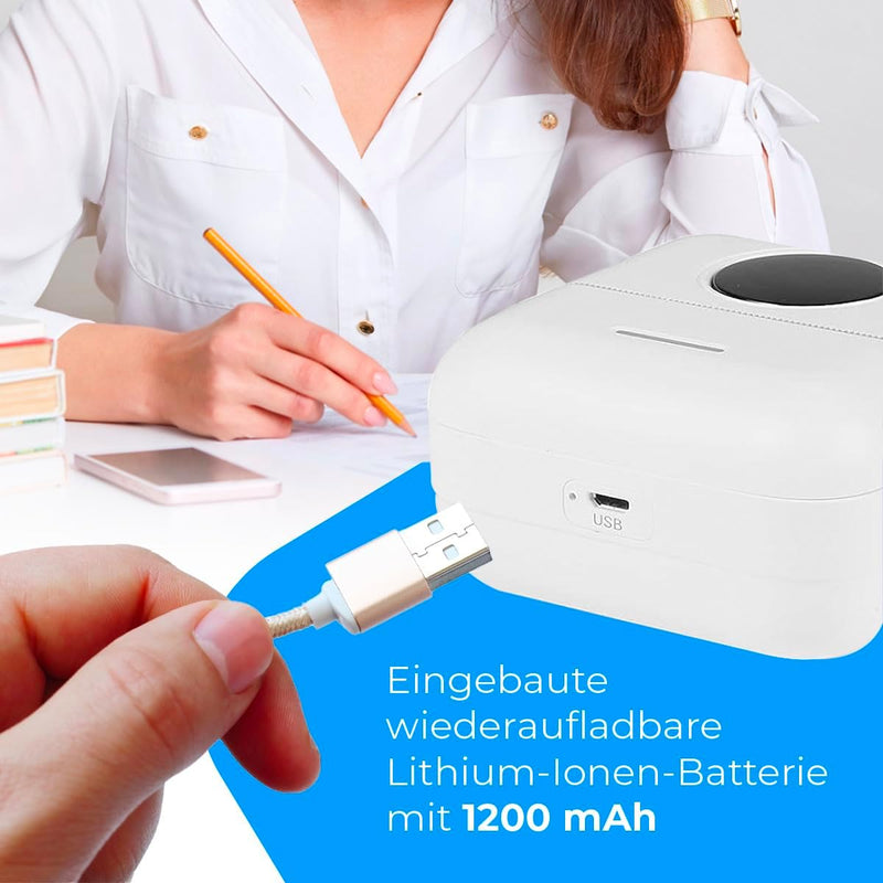 NK Tragbarer Fotodrucker – kabelloser Mini-Thermodrucker für Mobilgeräte, inklusive Papierrolle und