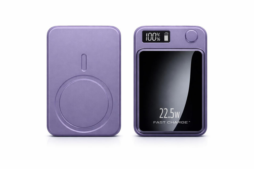 Magnetische Powerbank 10000mAh Mini 22.5W PD Schnellladen mit LED Display – kompatibel mit Samsung,